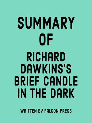 cover image of Summary of Richard Dawkins's Brief Candle in the Dark